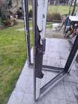 Drzwi tarasowe aluminium antracyt pod szkło albo panel