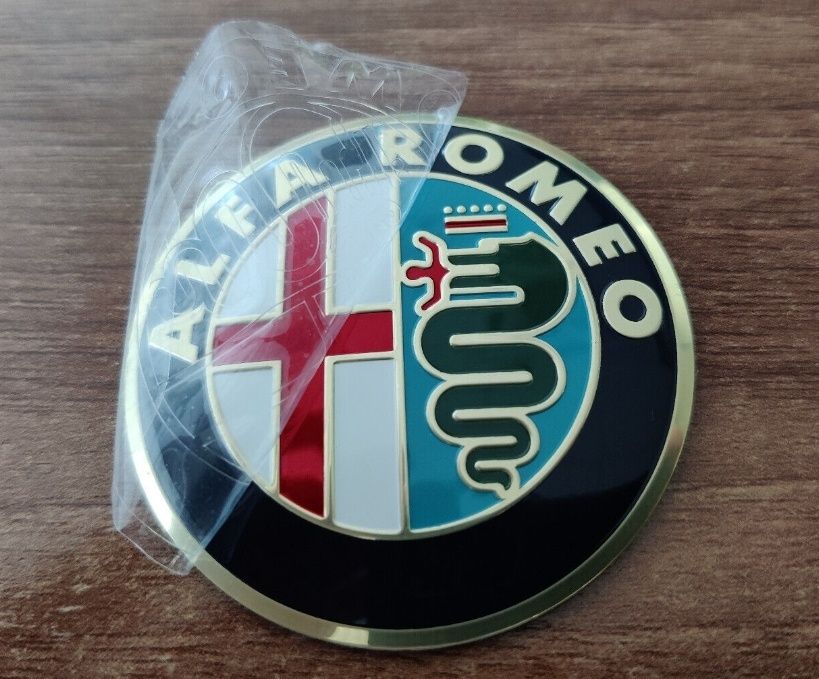 NOWY emblemat znaczek Alfa Romeo 56mm komplet