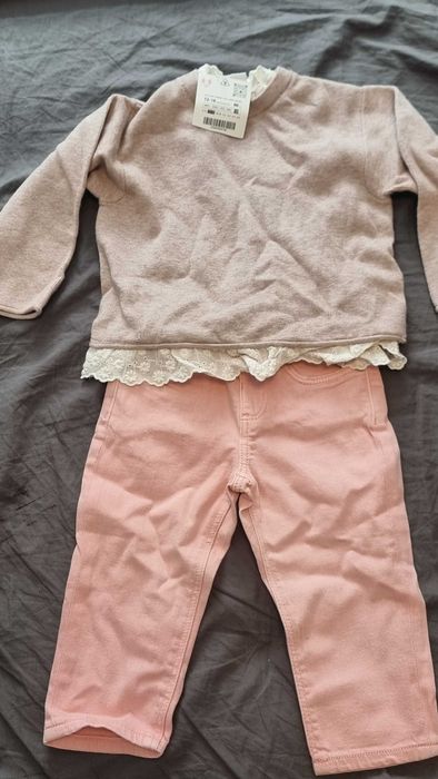 Sweterek zara, brazowy, rozm 86, nowy z metką