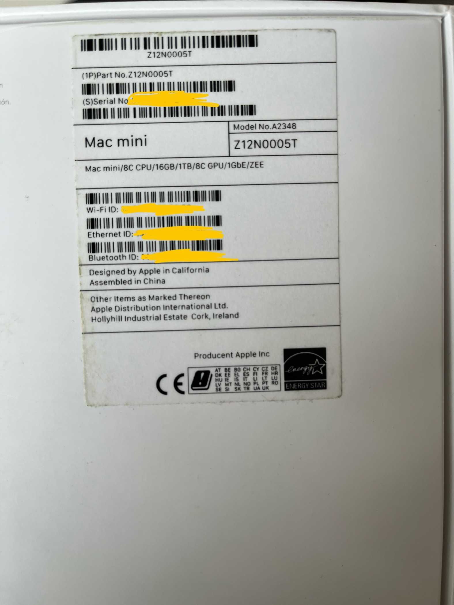 Mac Mini M1 (2020r.) 16GB RAM, 1TB SSD