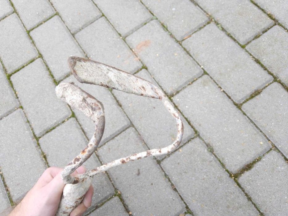 Motyka metalowa dziabka 28cm stare PRL stalowa do buraków kartofli