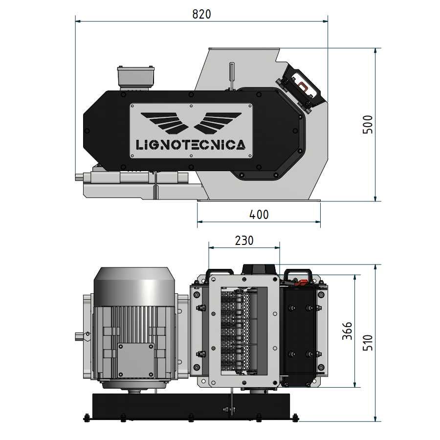 Młyn bijakowy LiHammer 400 (5,5kW) Lignotecnica
