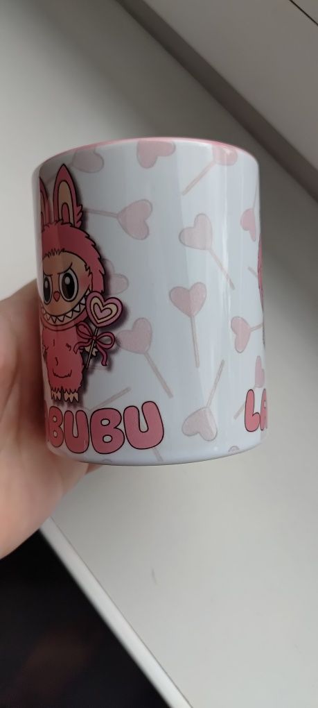 (4) Kubek kolorowy labubu różowy