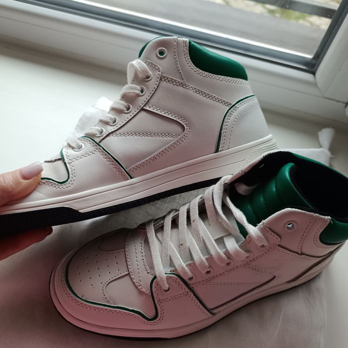 Высокие кожаные кеды кроссовки хайтопы Zara 38 р