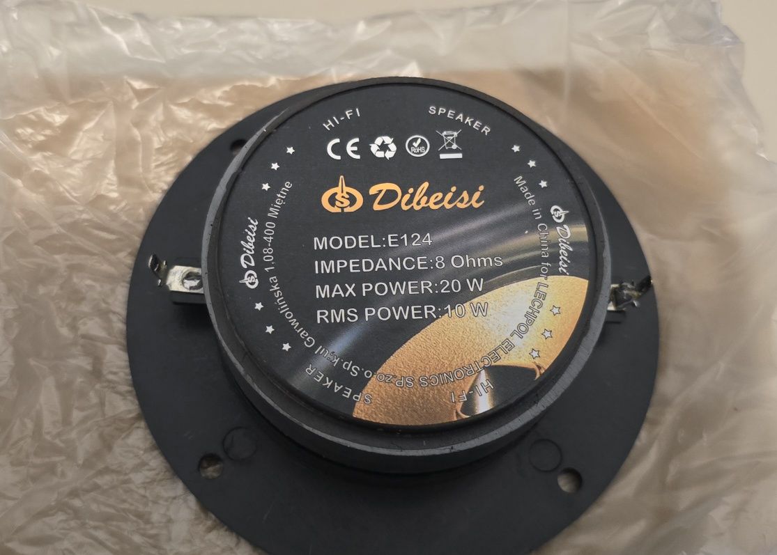 Dibeisi E124 Głośnik wysokotonowy dynamiczny, 20 Watts, 8 Ohms
