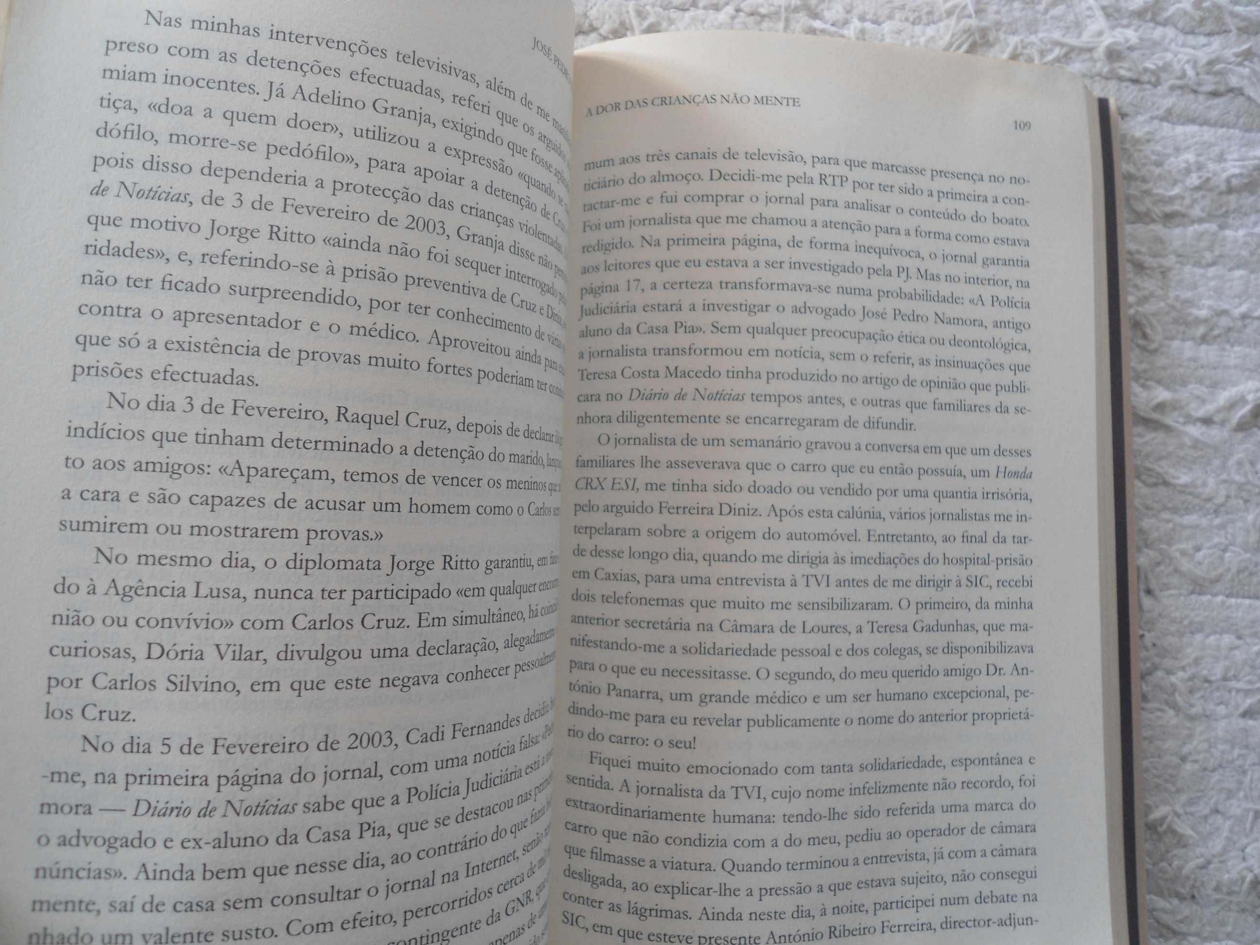 A Dor das crianças não mente-Processo Casa Pia de José Pedro Namora