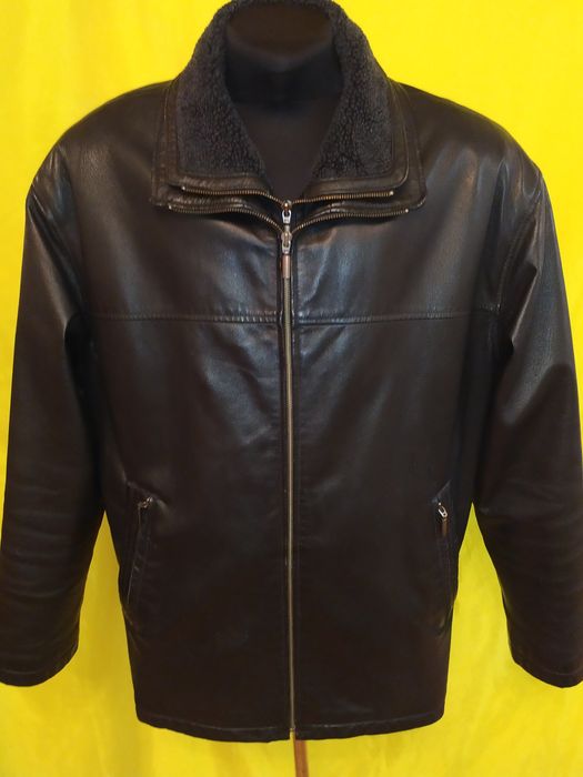 Куртка кожаная на меху Angelo Litrico Германия, большой р. 3 XL, 60-62