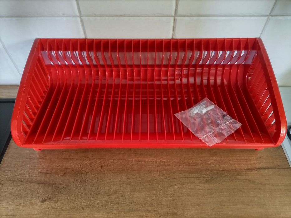 Suszarka do naczyń Lamela czerwona stojąca/wisząca