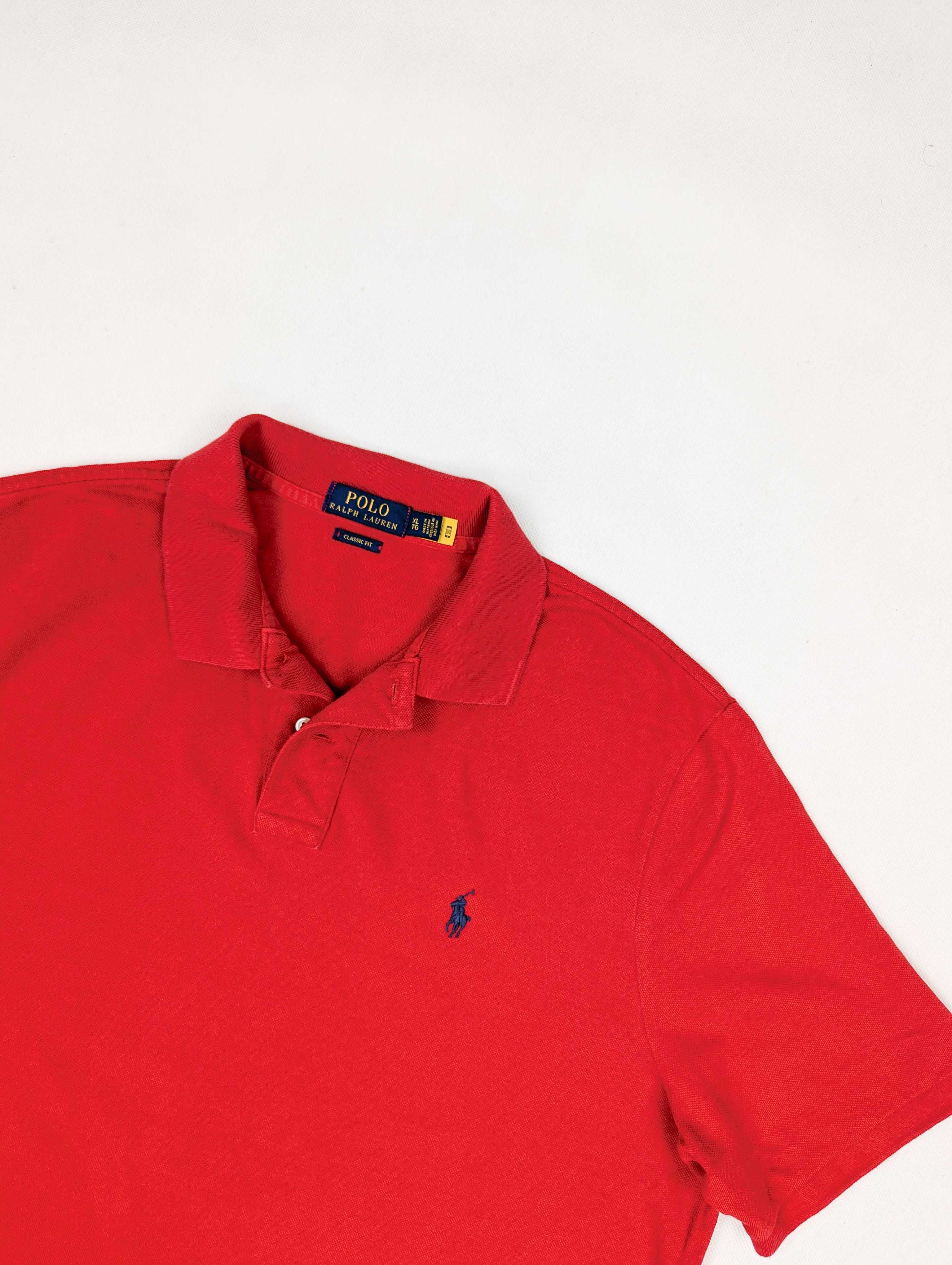 Polo Ralph Lauren czerwona koszulka polo XL logo