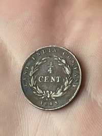 Moneta 1/4 centa 1845 East India Company