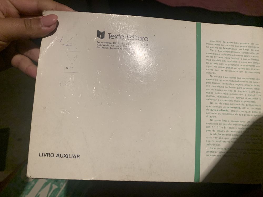 “Matemática 9.o ano” livro + exercícios Texto Editora