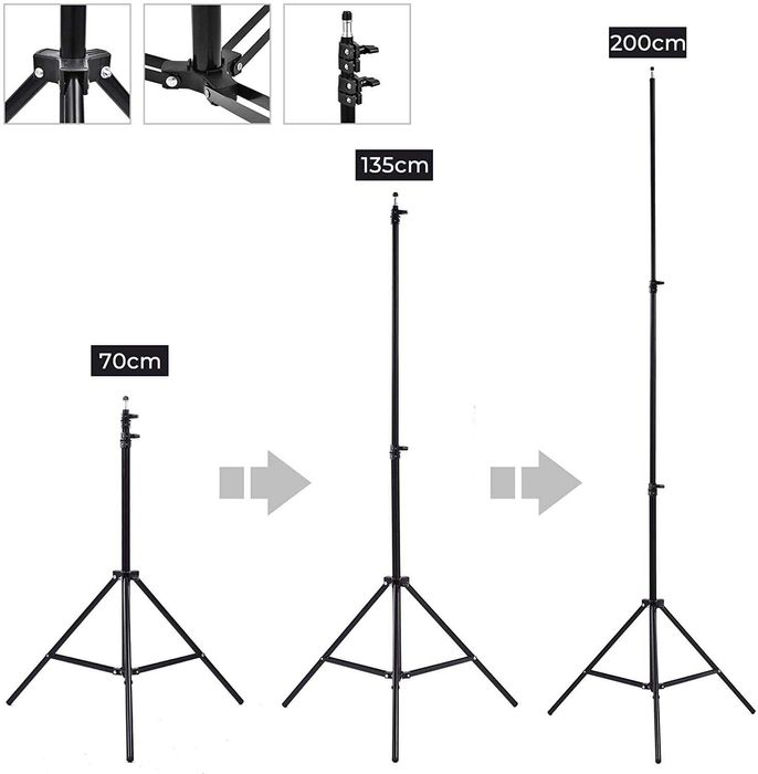 Kit iluminação estúdio foto e vídeo fundos luzes estrutura e softboxes