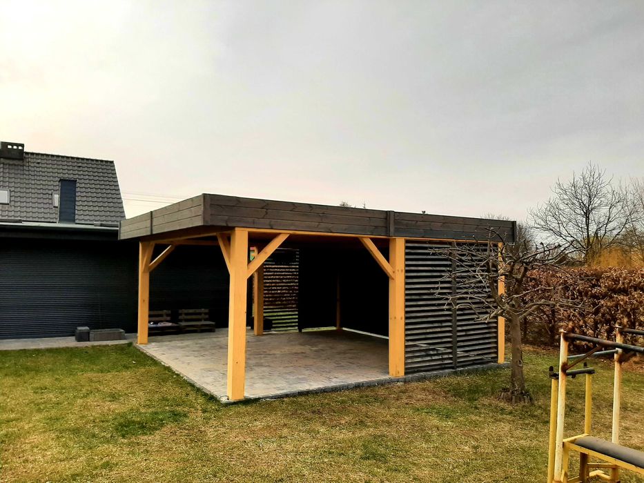 altana, altanka, altanki, nowoczesna, ogrodowa, drewniana, płaski dach