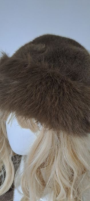 Czapka futerkowa czekoladowa