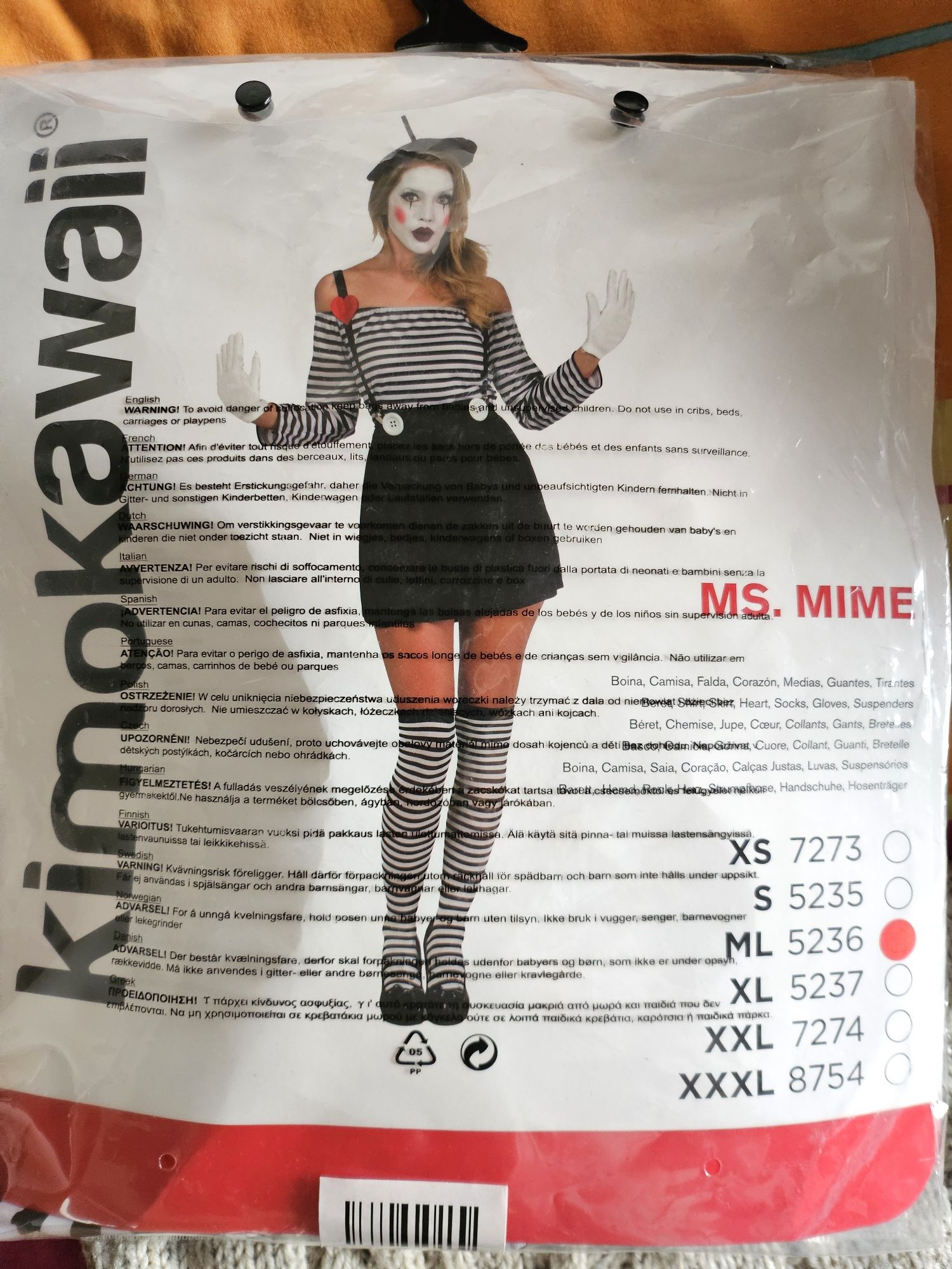 Fato de Mimo - mulher