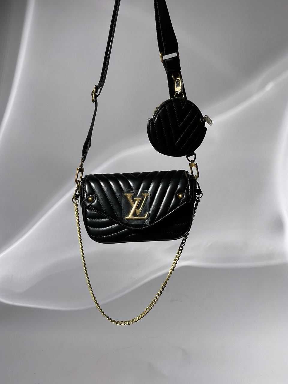 сумочка  LV New Wave Multi Pochette Bag Black/Gold