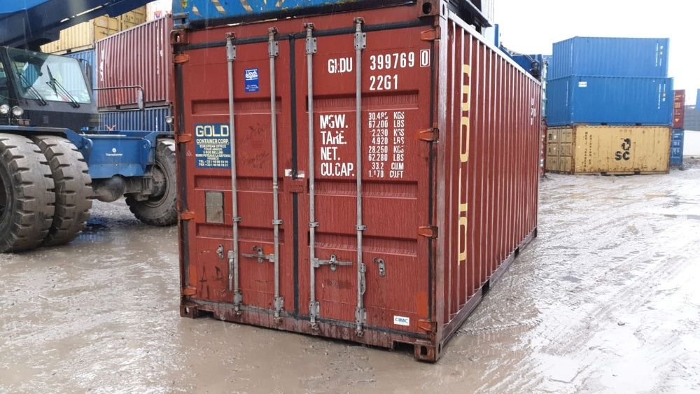 Kontener 20'DC magazynowy - 6 metrowy Kontenery budowa garaż blaszak