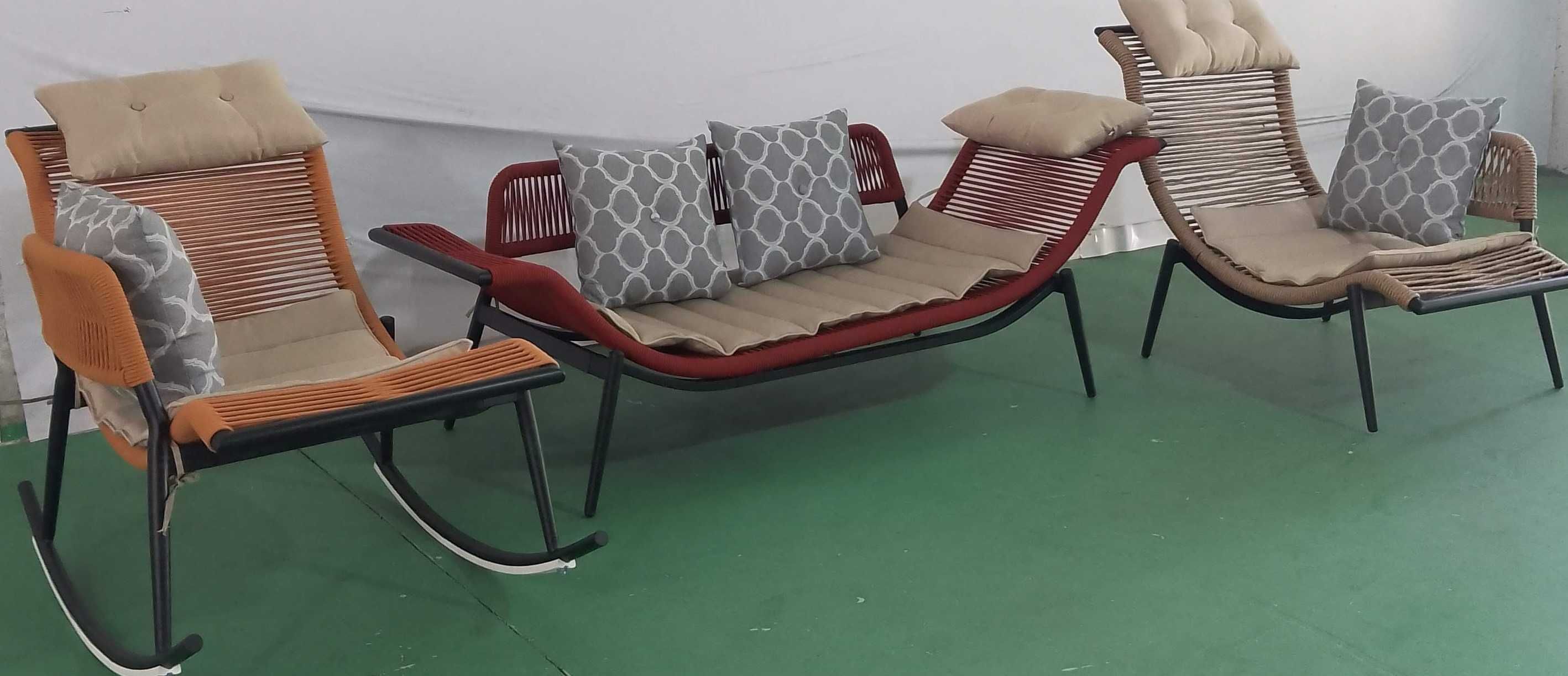 fotel ogrodowy pleciony sznurkami nowość dizajn