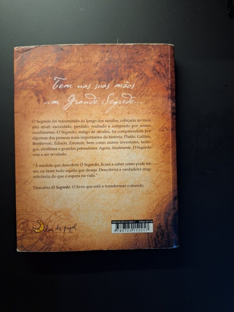 Livro "O segredo " de Rhonda Byrne.
Entrego em mãos em Queluz ou envio