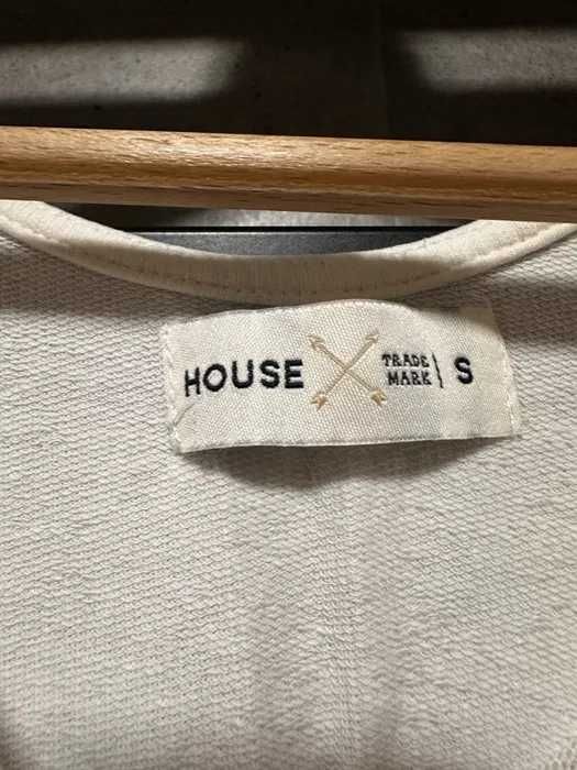 Biała bluzka koszulka na ramiączkach z koronką House S