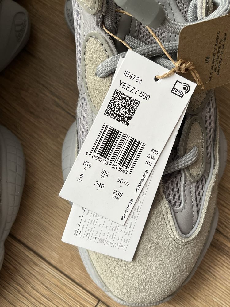 adidas Yeezy 500 Stone Salt nowe z metkami 38 2/3
