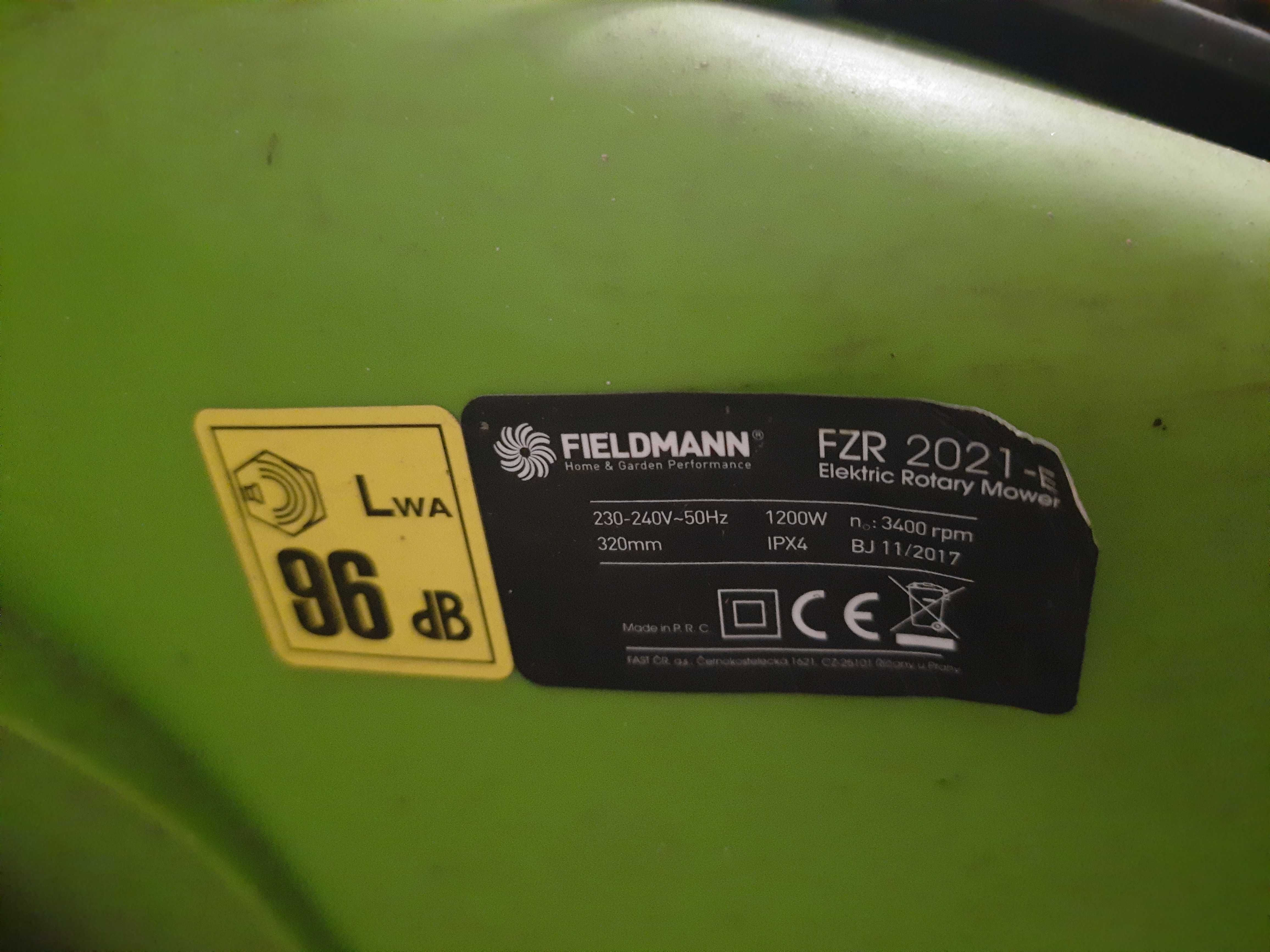 Kosiarka elektryczna fieldmann 1200w zielona uszkodzona 1200 w