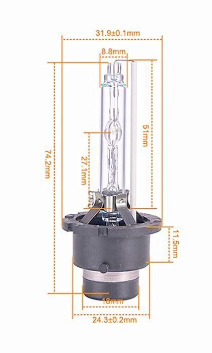 Лампа ксенон D4S 6000K 35W +60% Super Vision D2S D3S D1S штатная