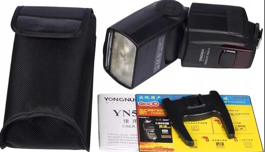 lampa błyskowa do Canon DSLR, GN58, LCD, statyw Yongnuo YN560 III