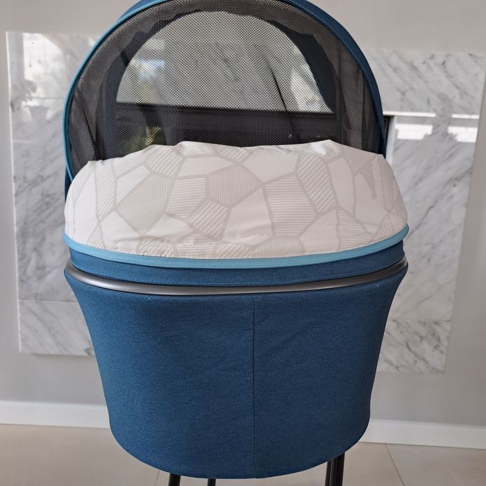 Gondola X-lander X-pram petrol blue jak nowa akcesoria folia moskitier