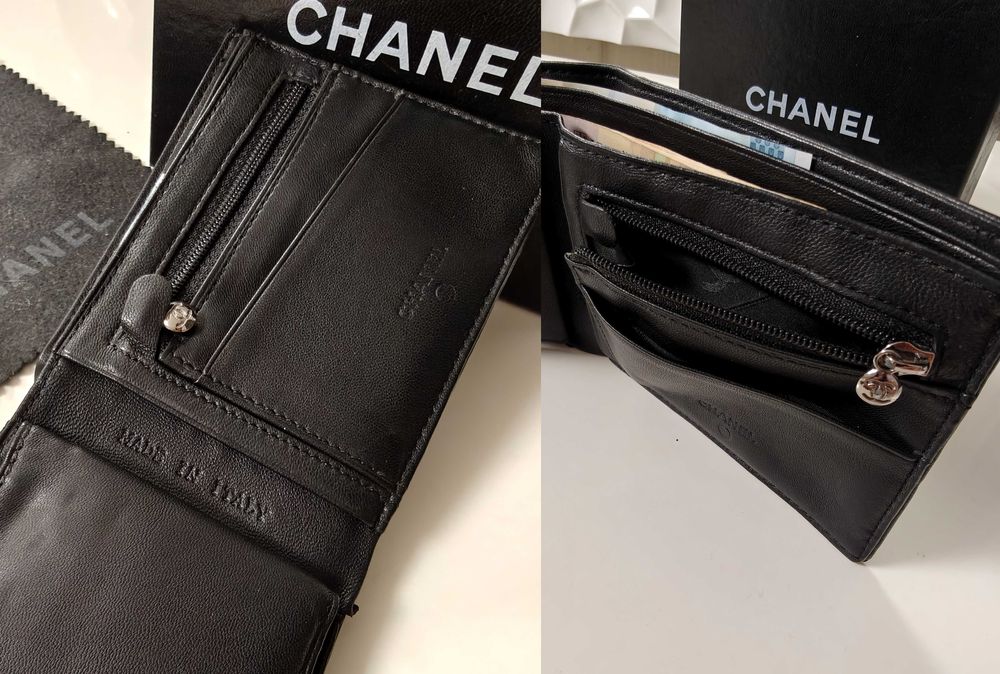 Кошелек CHANEL ! Оригинал Made in Italy ! Кожа ягненка ! Унисекс.