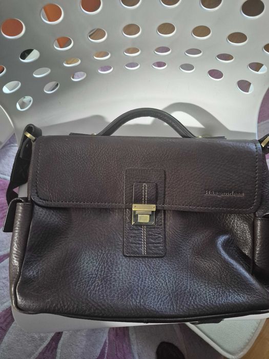 Шкіряна сумка для ноутбука