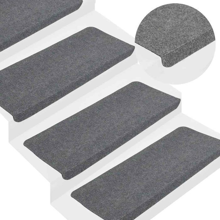 Vidaxl Maty Na Schody Samoprzylepne 30 Szt. Szare 65X24,5X3,5 Cm