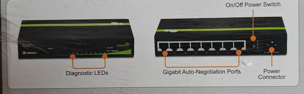 Switch sieciowy Ethernet 10/100/1000 1G desktop metal