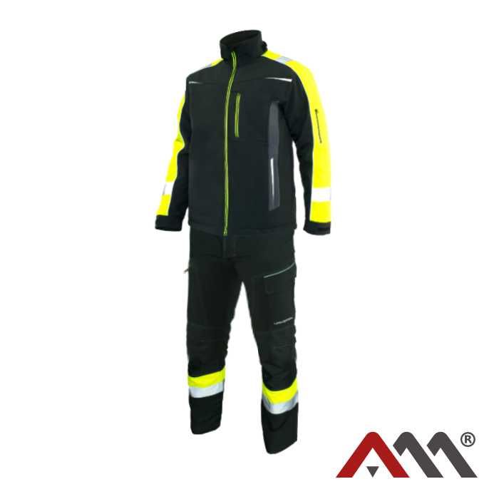 Elastyczne i rozćiągliwe Spodnie robocze  softshell do pasa UNIVERSAL