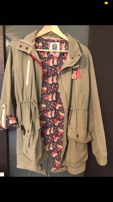 Cienka kurtka parka militarna S/M shopping center