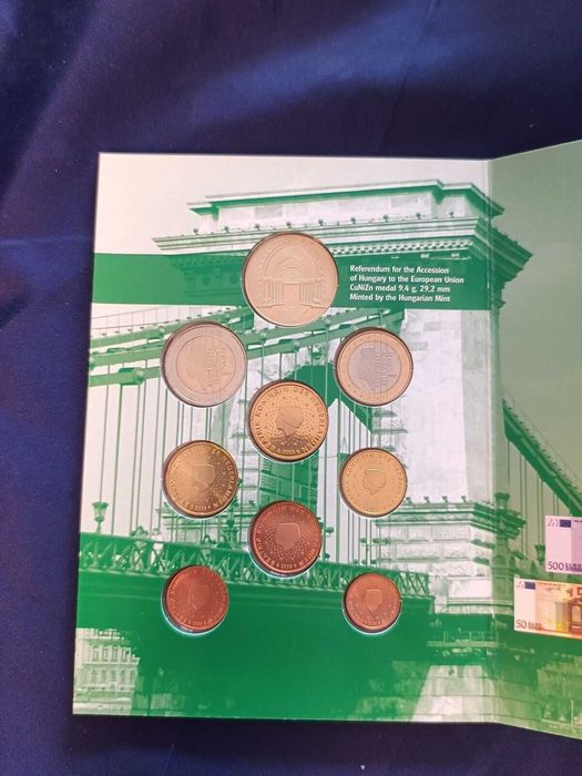 Set Conjunto Euro - Holanda 2003 BNC Referendo adesão da Hungria à UE