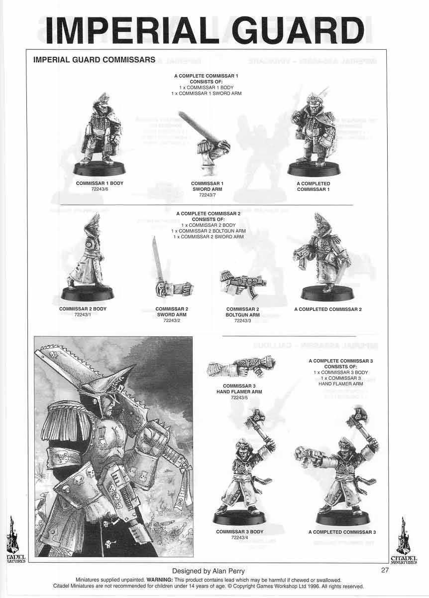 Warhammer 40k / Rogue Trader: Imperial Guard Commisar, oldhammer