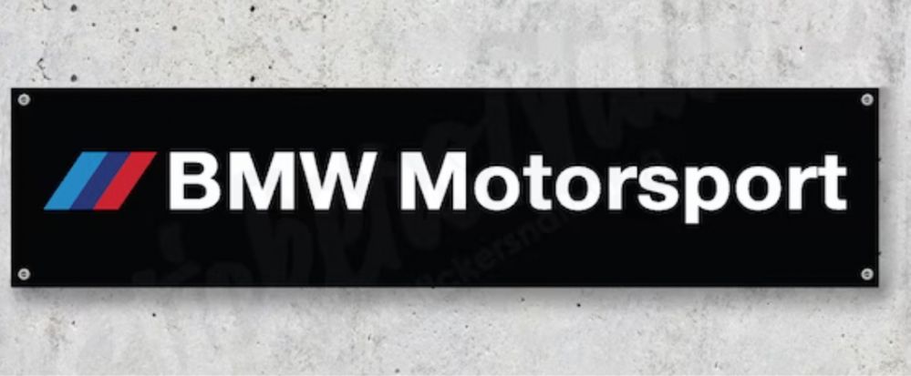 Baner planeka BMW Motorsport 150x60cm mpower m3 m1 m5