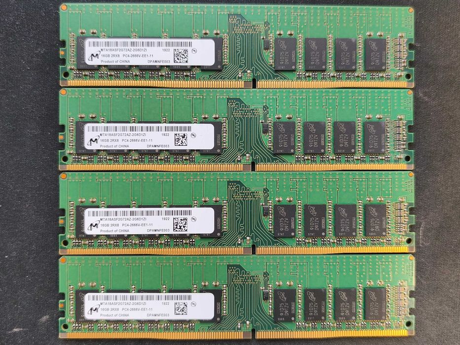 Micron 16GB DDR4 2666 ECC PC4-21300E Unbuffered 18ASF2G72AZ-2G6D1