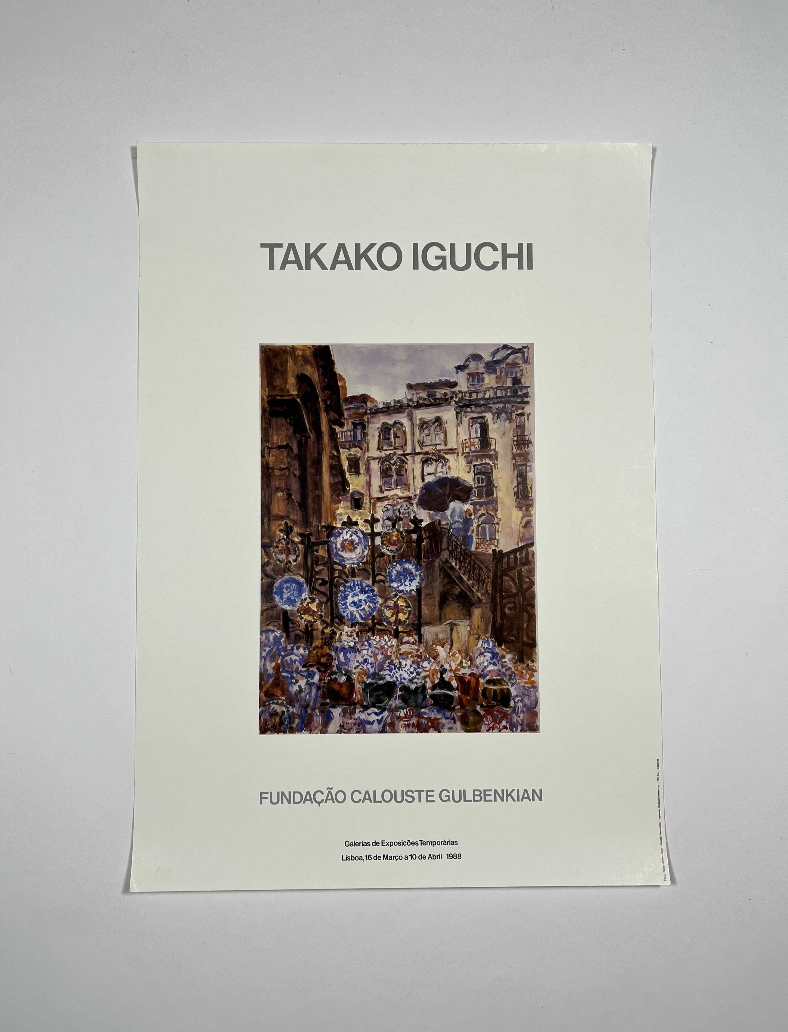 Cartaz da exposição Takako Iguchi Fundação Calouste Gulbenkian 1988