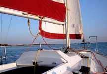 Jacht Tango 730 na jez. Mamry
