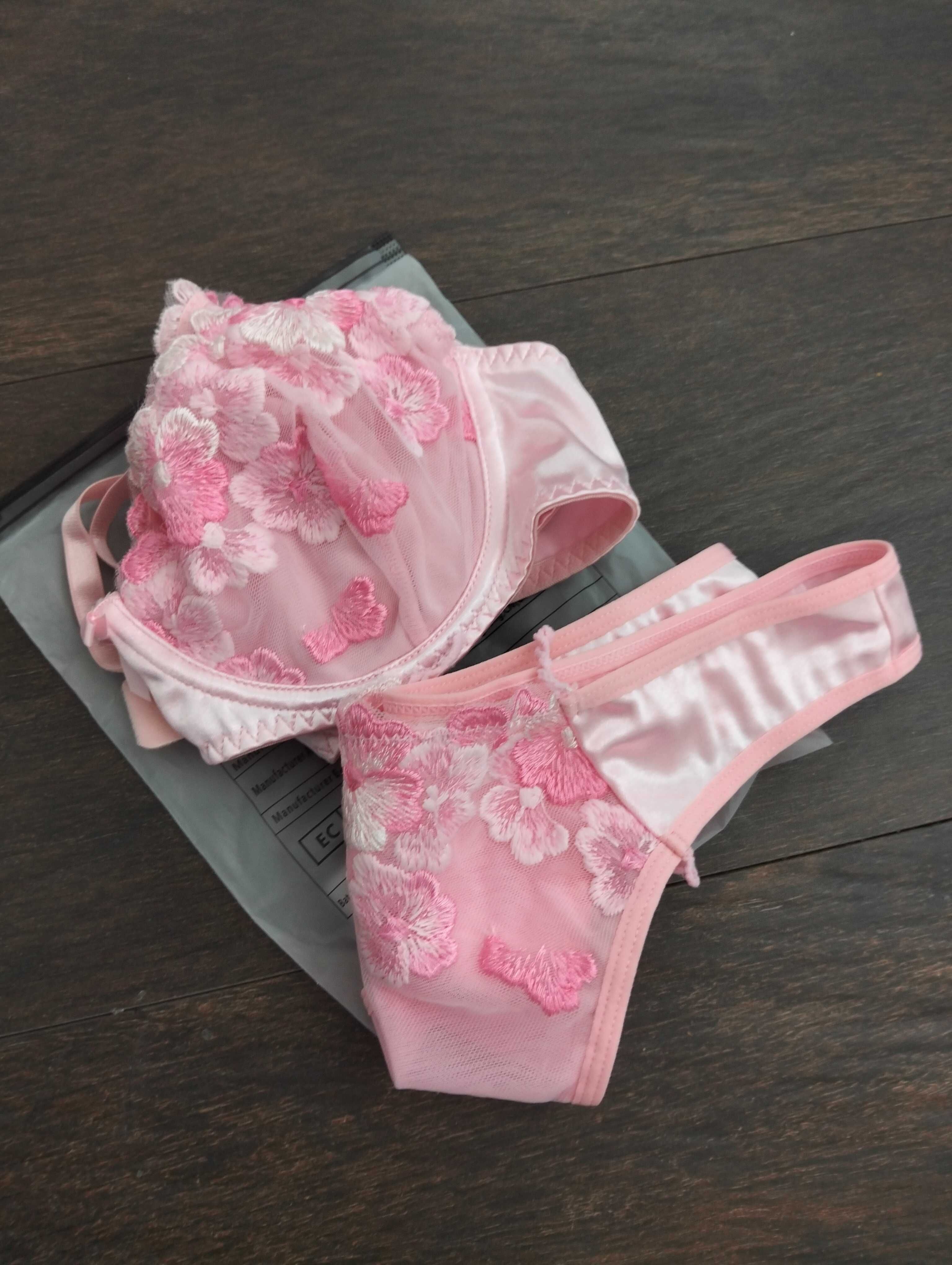 Conjunto lingerie novo tamanho M 38 em rosa