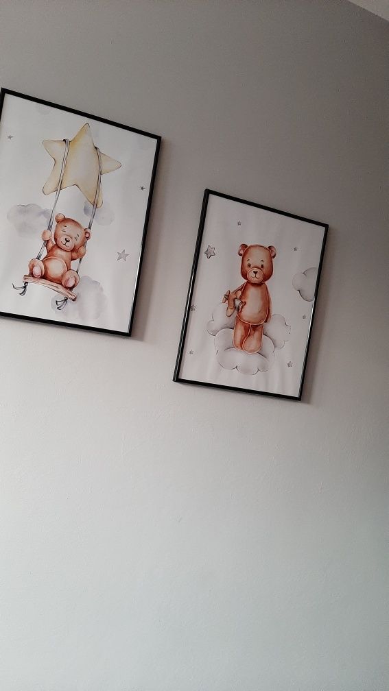Plakaty w ramkach misie 30x40
