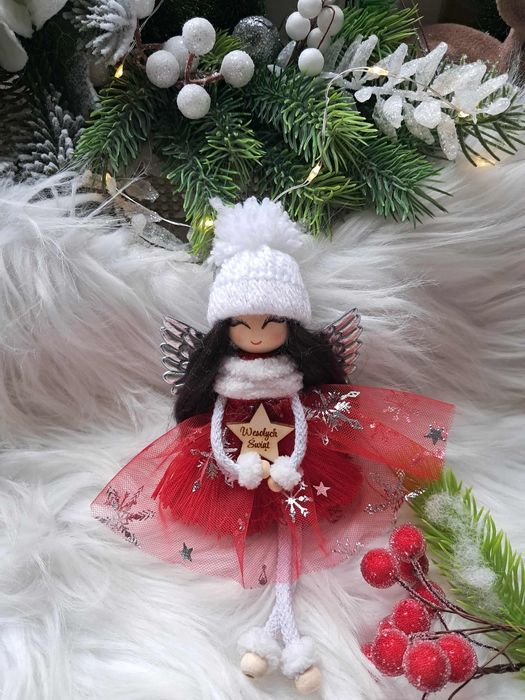 Aniołk zawieszki - rękodzieło