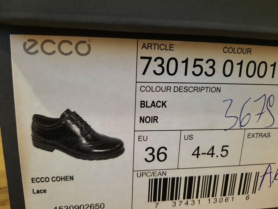 Туфлі брогі Ecco туфли броги