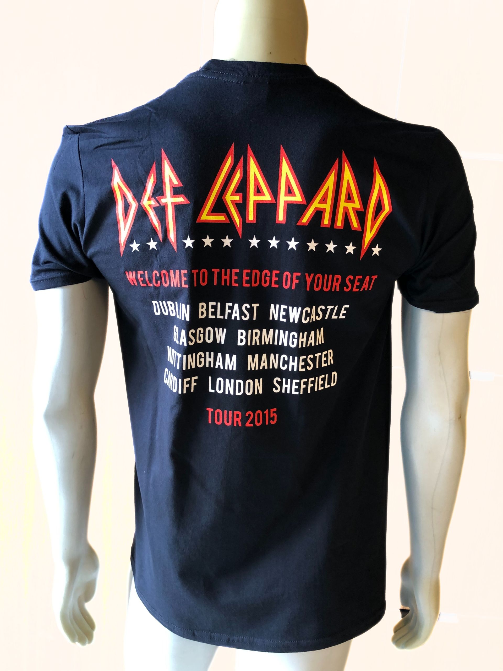 T-shirt koszulka rockowa czarna def leppard 2015 tour M