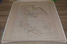 Mapa da Tailandia - Siam 1889