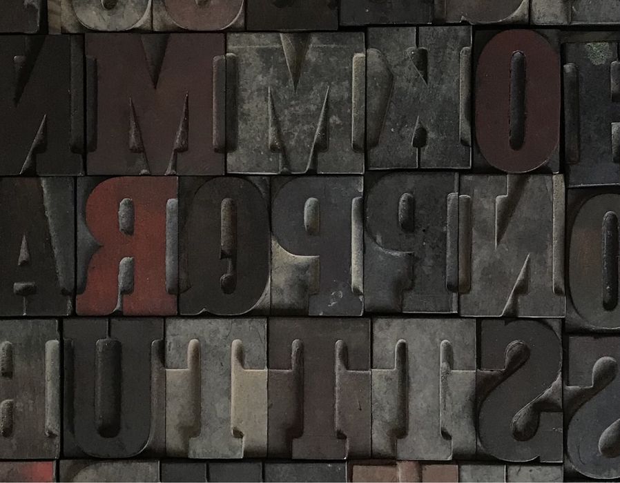 Tipos Letras fonte em Madeira para impressão tipográfica