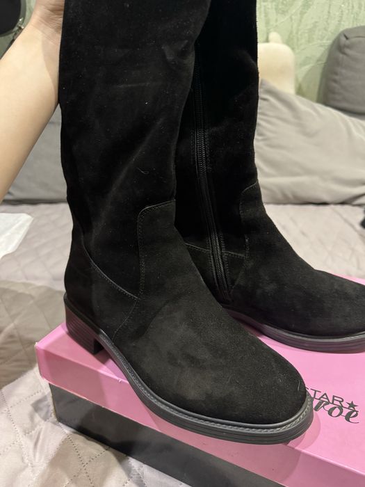 Жіночі чоботи, 38р, натуральна замша