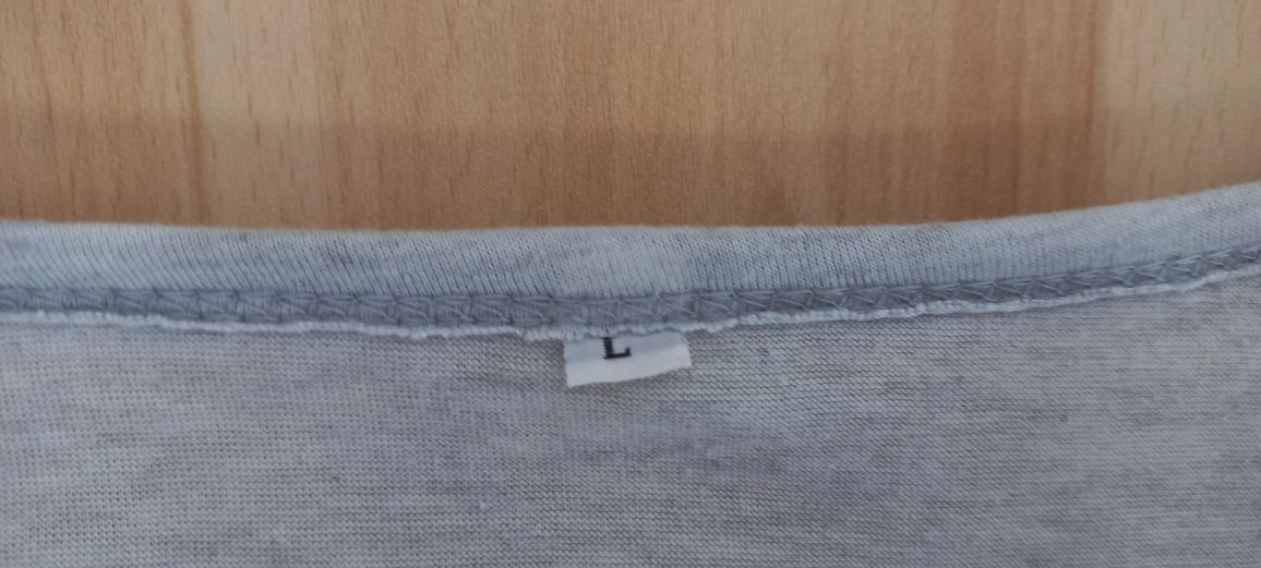 tunika/sukienka szara rozmiar L wiązana w pasie, rękaw ¾